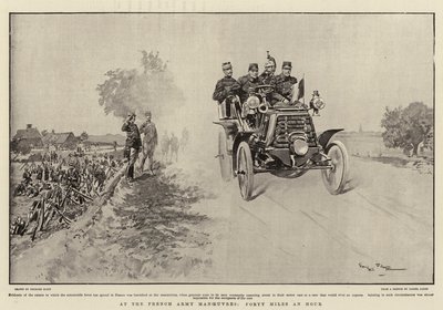 En las maniobras del ejército francés, cuarenta millas por hora de Georges Bertin Scott