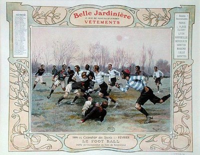 Rugby, ilustración para febrero de un calendario para la tienda de ropa 