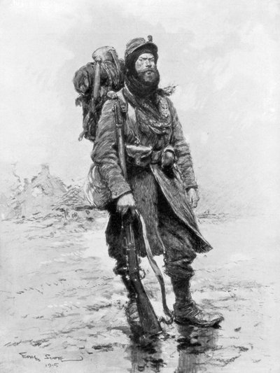El soldado de 1915, el Poilu arquetípico de Georges Bertin Scott