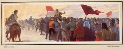 Revolución, de Histoire des Soviets, pub. 1922 (litografía en color) de Georges Carrey