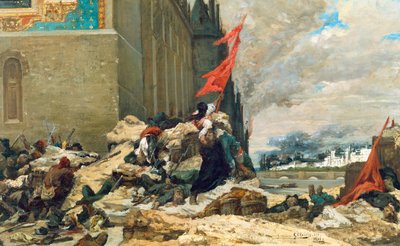 La quema de las Tullerías de Georges Clairin