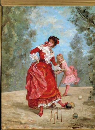 Juego de croquet de Georges Clairin