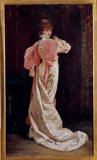 Retrato de cuerpo entero de la comediante francesa Henriette Rosine Bernard, conocida como Sarah Bernhardt (1844-1923) de Georges Clairin