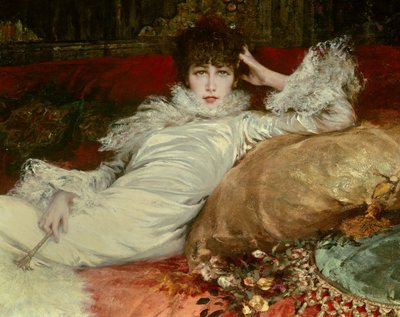 Retrato de la comediante Sarah-Henriette Bernard llamada Sarah Bernhardt (1844-1923) de Georges Clairin