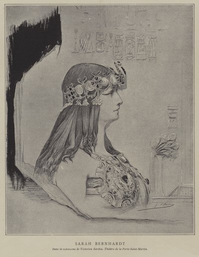 Sarah Bernhardt, actriz francesa de Georges Clairin