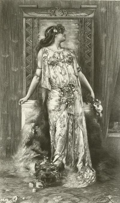 Sarah Bernhardt como Cleopatra de Georges Clairin