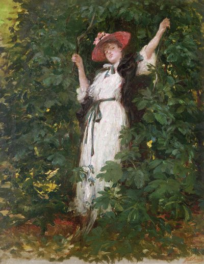 Sarah Bernhardt en los árboles de Georges Clairin