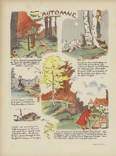 Otoño. Ilustración para Le Rire de Georges Delaw