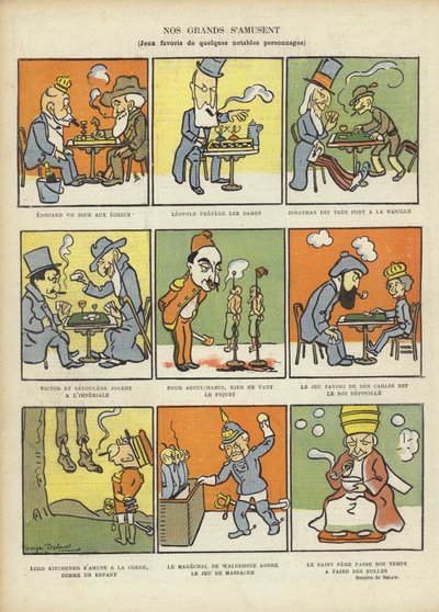 Juegos favoritos de grandes hombres, ilustración para Le Rire de Georges Delaw
