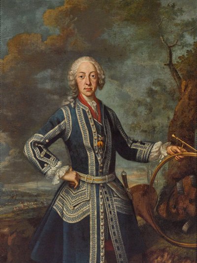 Maximiliano III José en traje de caza (óleo sobre lienzo) de Georges Desmarées