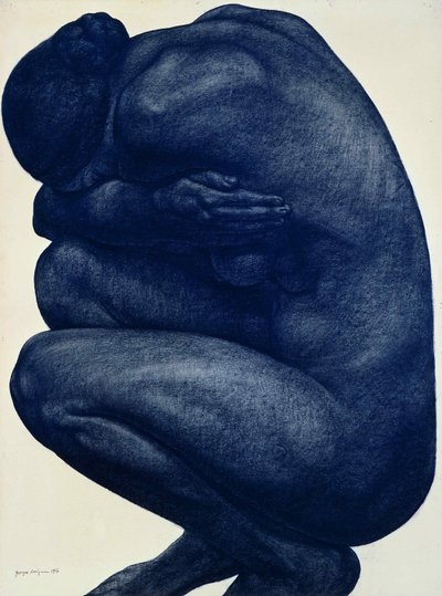 Desnudo femenino en cuclillas, 1916 de Georges Dorignac