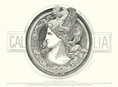 Gallia, diseño para un camafeo por el escultor francés Emile Soldi de Georges Ernest Profit