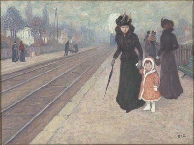 La estación de tren suburbana, 1896-1897 de Georges Espagnat de