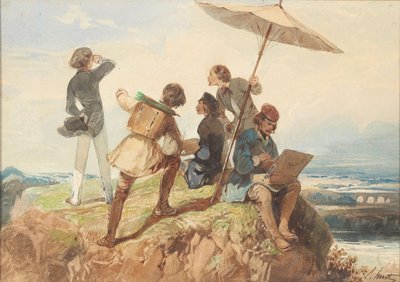 Pintores al aire libre de Georges Eugène Huot