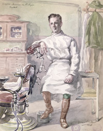 Dentista Militar en el Hospital Americano de St. Nazaire, 1918 de Georges Eveillard