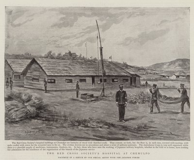 El hospital de la Sociedad de la Cruz Roja en Chemulpo de Georges Ferdinand Bigot