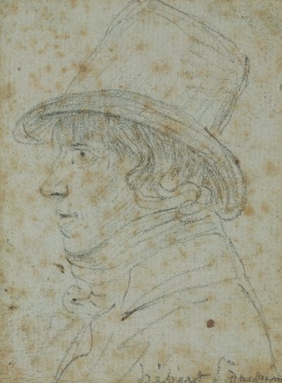 Jacques Hebert (1757-94) (lápiz sobre papel) de Georges Francois Gabriel