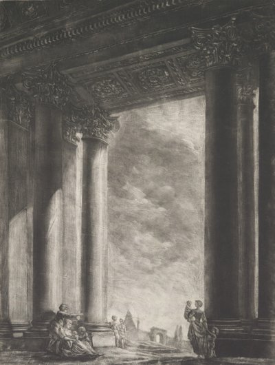 Vista del vestíbulo de Santa Maria Maggiore en Roma de Georges François Blondel
