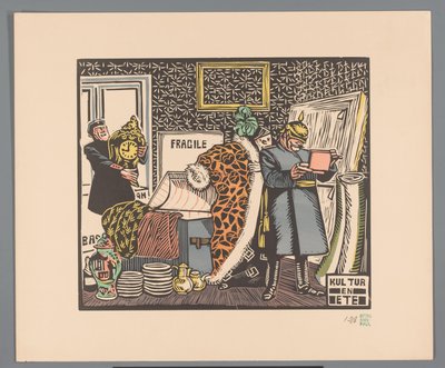 Los soldados saquean una casa Cultura y comida (título sobre objeto) de Georges Hermann Rene Paul