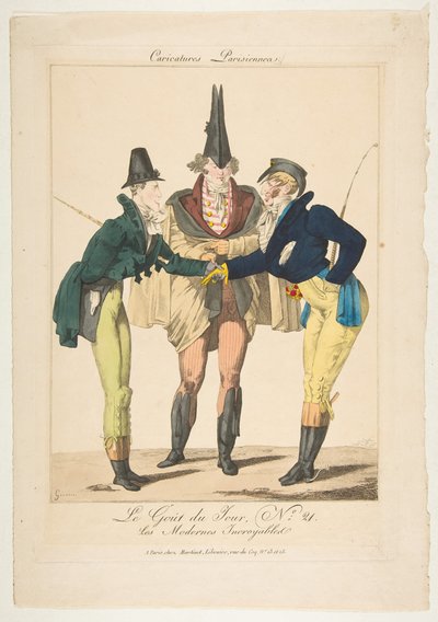 Le Goût du Jour, No. 21: Les Modernes Incroyables, de Caricatures Parisiennes de Georges Jacques Gatine
