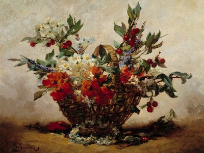 Flores en una canasta de Georges Jeannin
