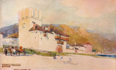 Hostal del Monasterio Búlgaro, Zograph, siglo XIX de Georges Kossiakoff