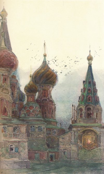 La iglesia de Vasili Blazhenni, Moscú de Georges Kossiakoff