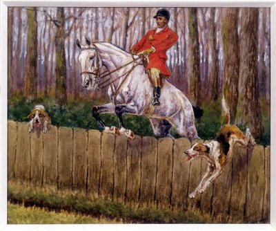 Caza - dibujo de Georges La Roque, hacia 1900 de Georges La Roque