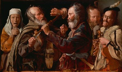 La pelea de los músicos, c. 1625-1630 de Georges La Tour de