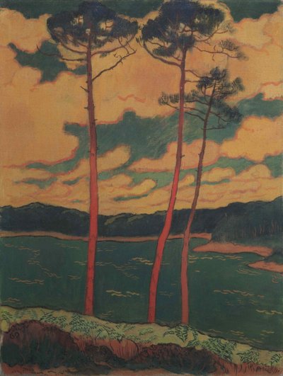 Les Pins rouges, 1888 de Georges Lacombe