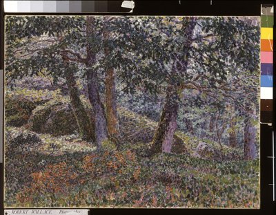 Robles y arbustos de arándanos (óleo sobre lienzo) de Georges Lacombe