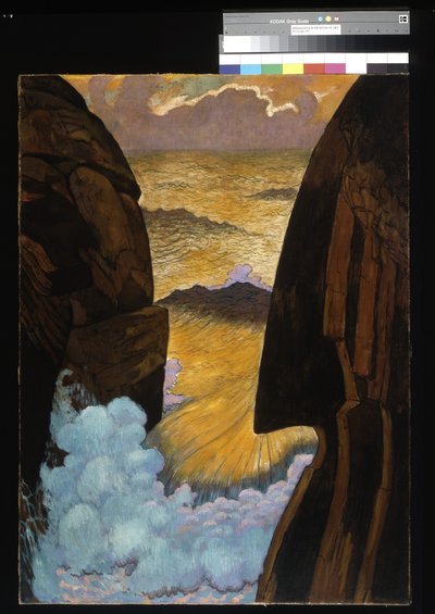 Vorhor, La ola verde (temple al huevo sobre lienzo) de Georges Lacombe