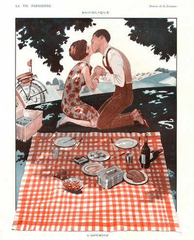 Bucolique", ilustración de "La Vie Parisienne de Georges Leonnec