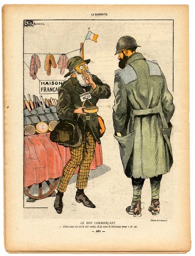 La Baionnette, satírica en colores de Georges Leonnec