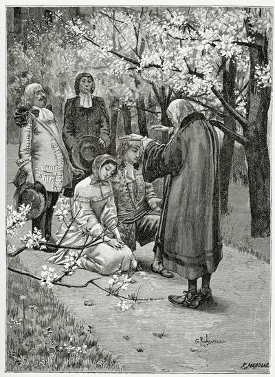 Matrimonio de Ethel y Ordener - ilustración de Han de Islandia, siglo XIX de Georges Marie Rochegrosse
