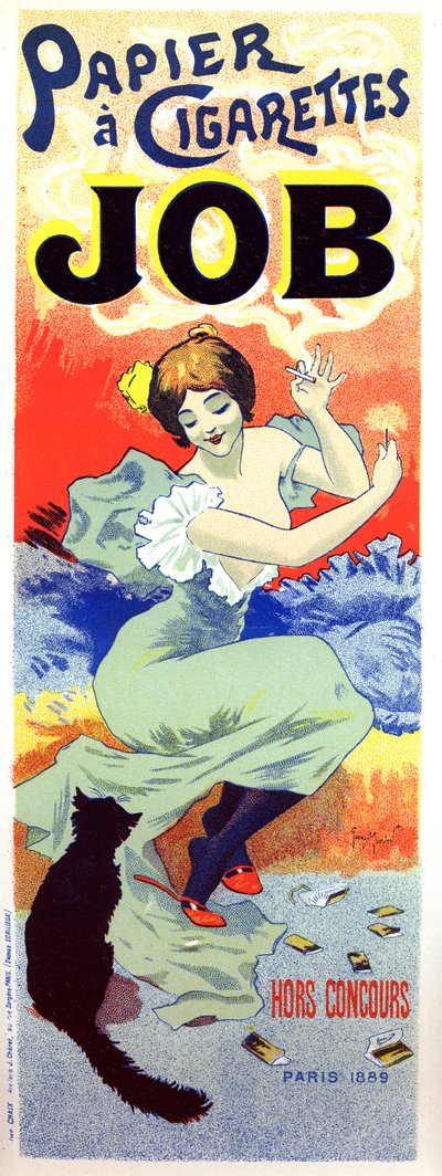 Papel de fumar Job. Cartel de Georges Meunier de Georges Meunier
