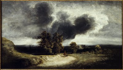 Paysage des environs de Paris, hacia 1830 (óleo sobre lienzo) de Georges Michel