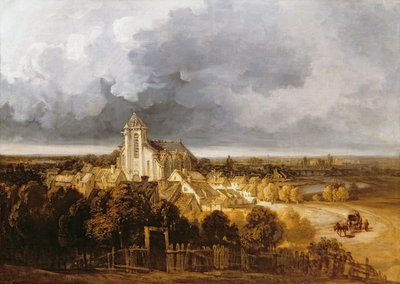 Vista de Meaux (óleo sobre lienzo) de Georges Michel