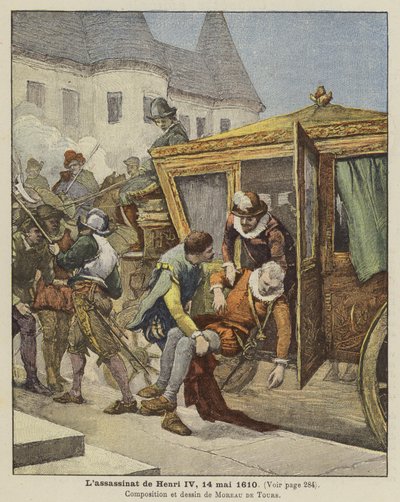 El asesinato del rey Enrique IV de Francia, 14 de mayo de 1610 de Georges Moreau de Tours