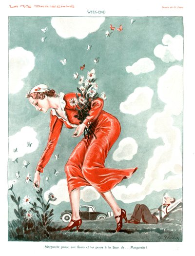 Fin de semana, ilustración de "La Vie Parisienne de Georges Pavis