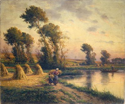 Paisaje rural de Georges Philibert Charles Maroniez