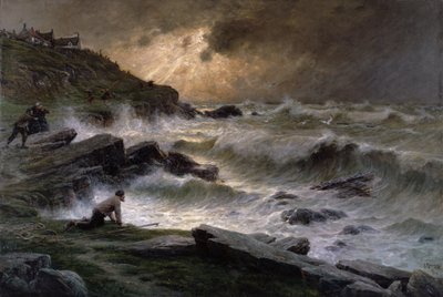 Naufragadores en la costa de Bretaña, 1911 de Georges Philibert Charles Maroniez