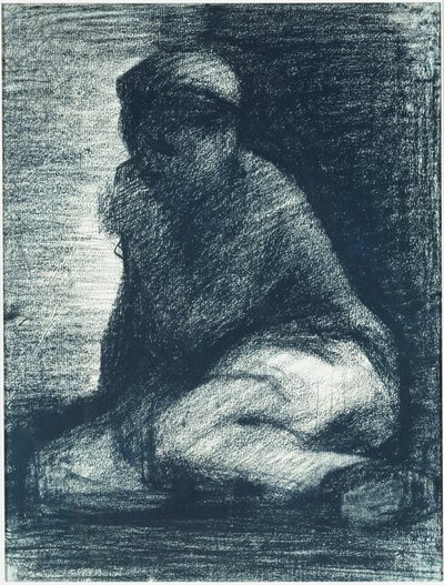 Un joven agachado, c.1882 de Georges Pierre Seurat
