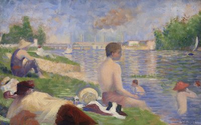 Estudio Final para Bañistas en Asnières de Georges Pierre Seurat
