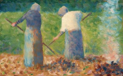 Segadores en Montfermeil, c. 1882 de Georges Pierre Seurat
