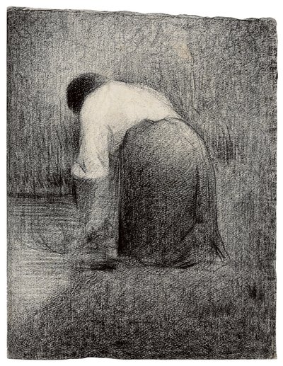 Mujer arrodillada, c.1881 de Georges Pierre Seurat