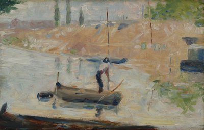 Hombre en un Barco, c.1884 de Georges Pierre Seurat