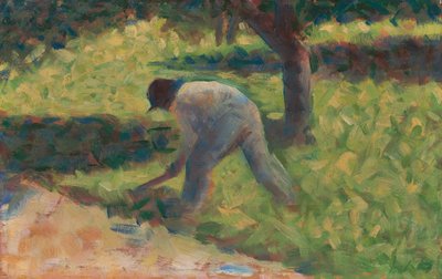 Campesino con una azada, c. 1882 de Georges Pierre Seurat