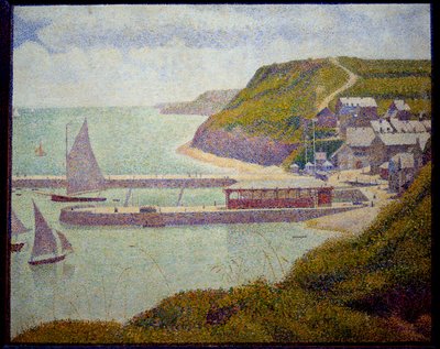 Port en Bessin, antes del puerto, marea alta de Georges Pierre Seurat