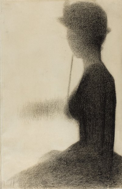 Mujer sentada con una sombrilla de Georges Pierre Seurat